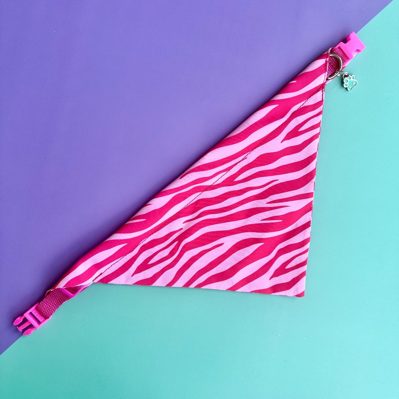 Pañoleta para perros Cebra rosado