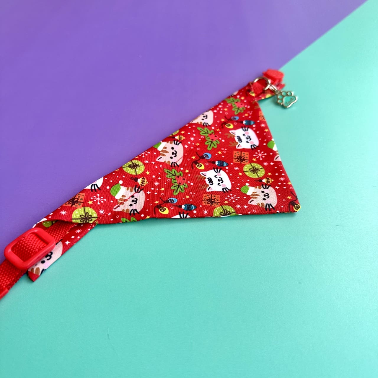 Pañoleta para gatos de Navidad gatuna