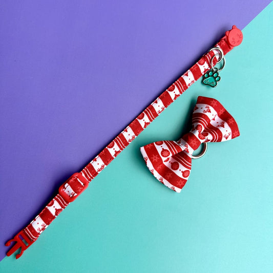 Corbatín para gatos de Navidad clásica