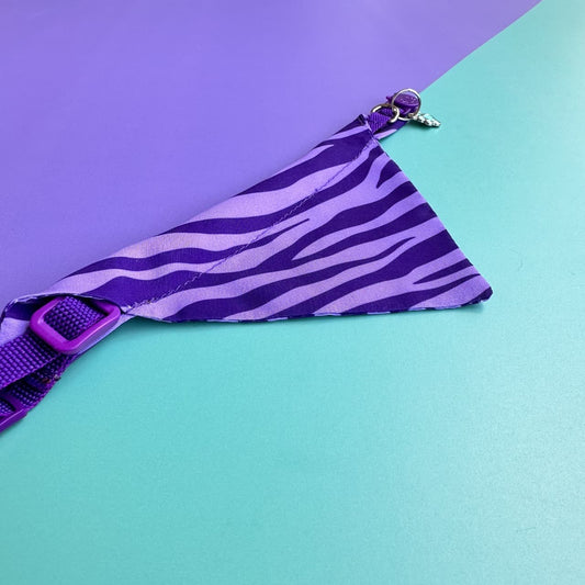Pañoleta para gatos Cebra lila