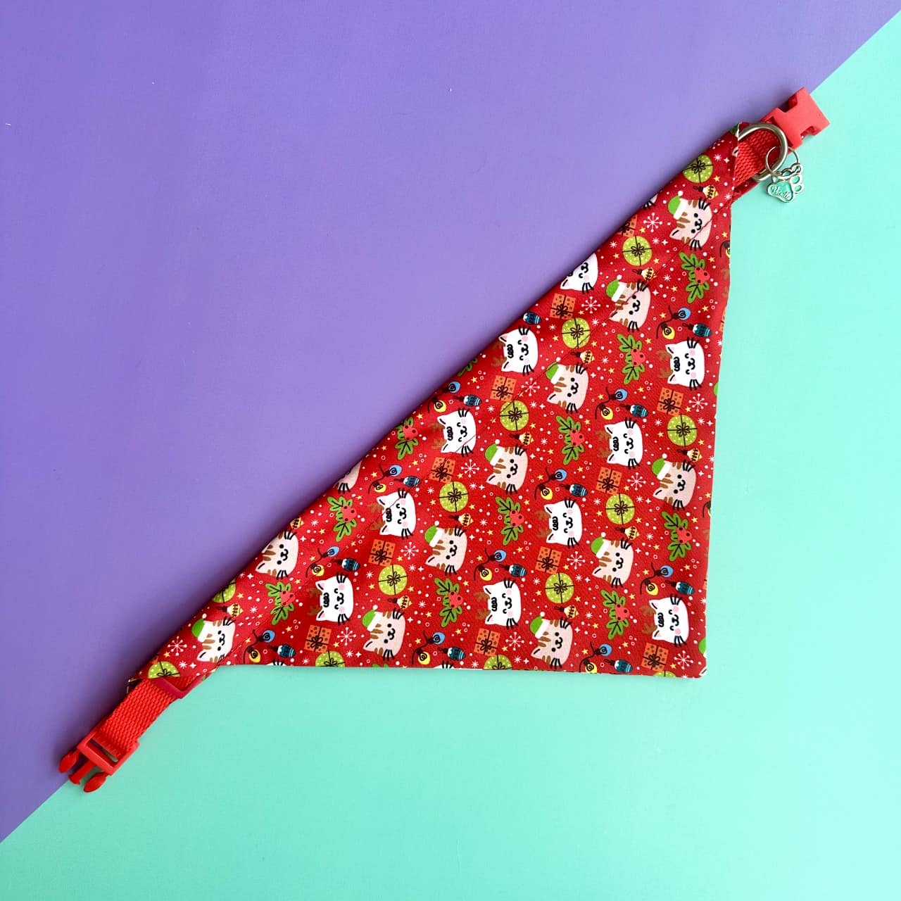 Pañoleta para perros de Navidad gatuna