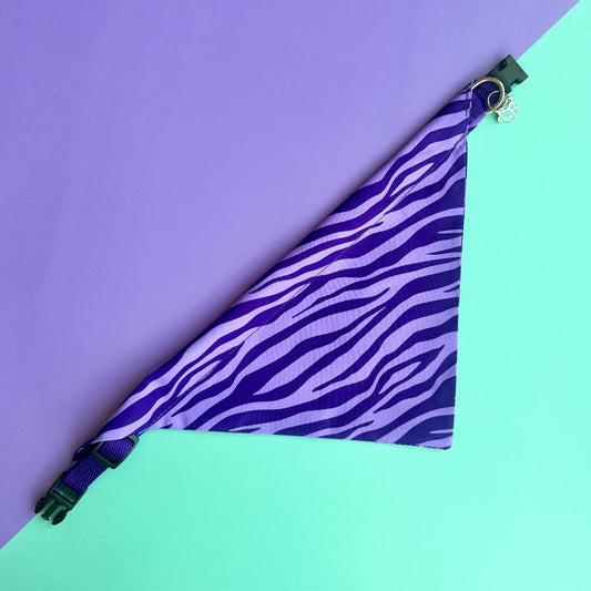 Pañoleta para perros Cebra lila