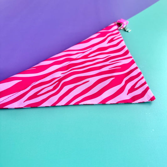 Pañoleta para perros Cebra rosado