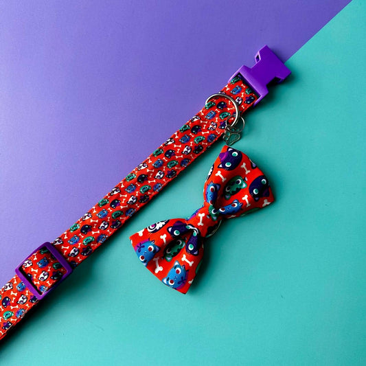 Corbatín para perros Halloween gatuno