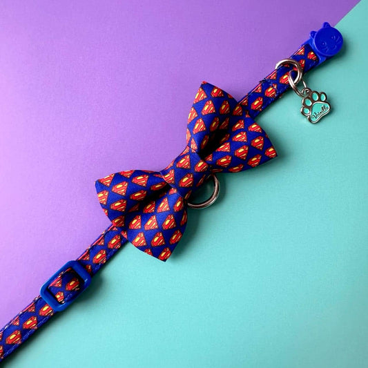 Corbatín para gatos Superman