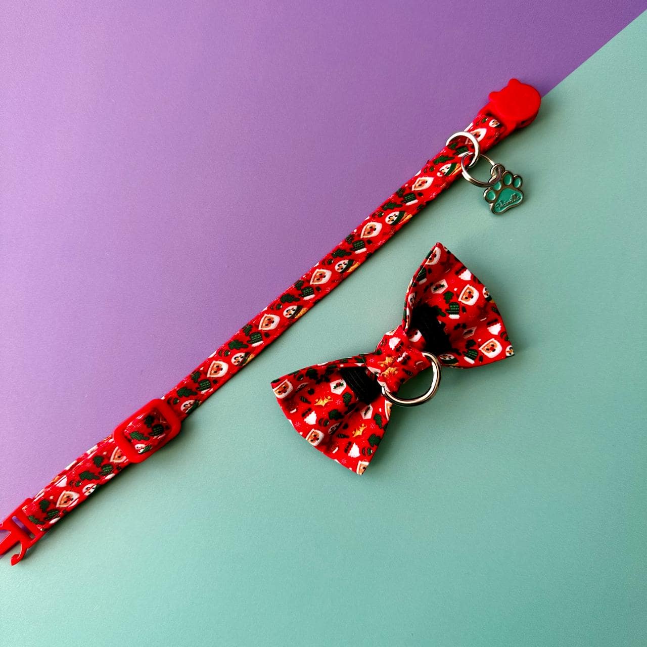 Corbatín para gatos de Navidad Papá Noél