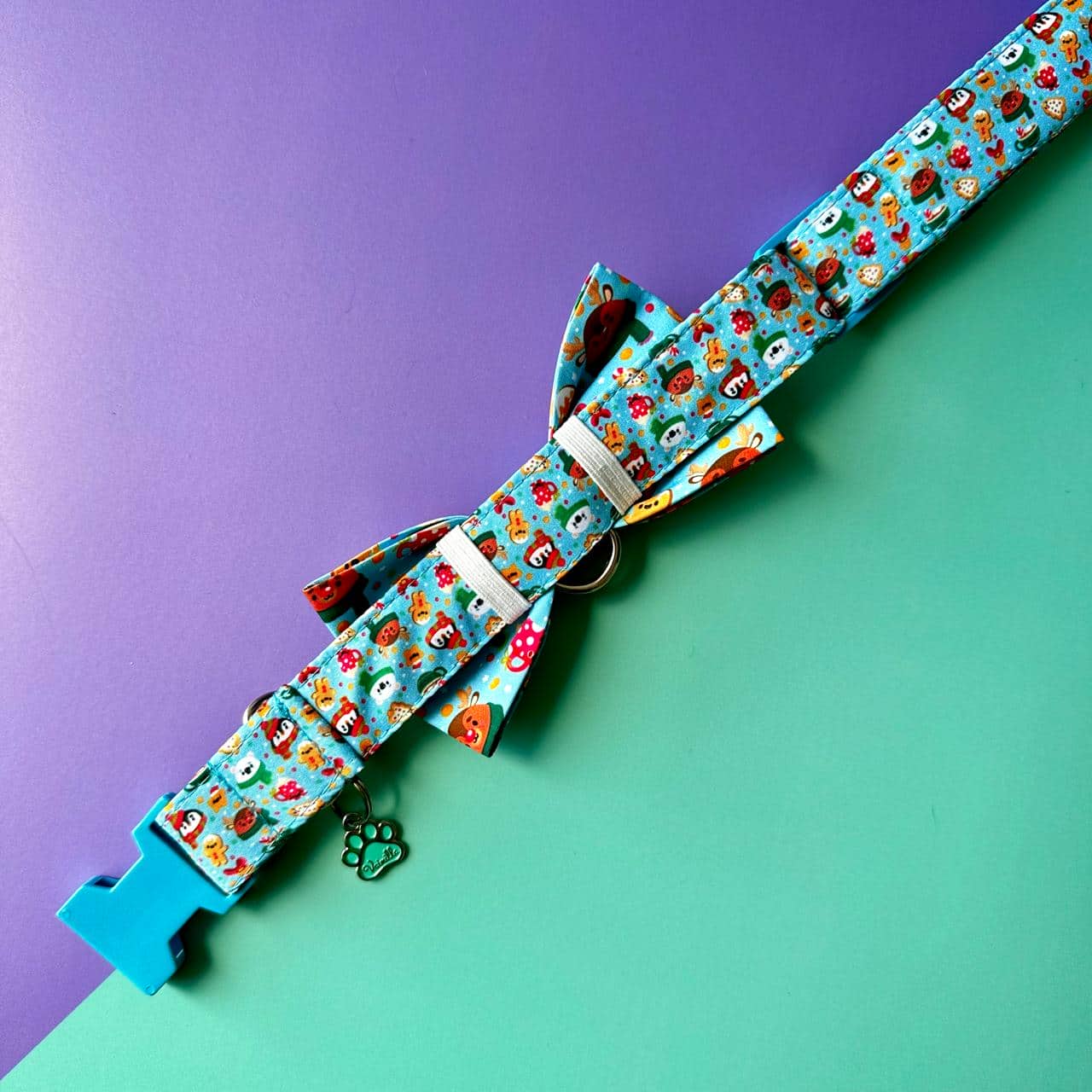 Corbatín para perros de Navidad Magia Polar azul