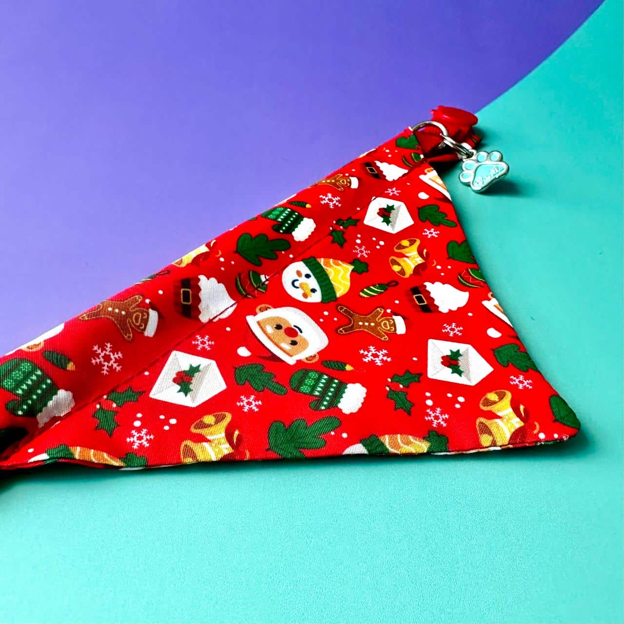 Pañoleta para gatos de Navidad Papá Noél