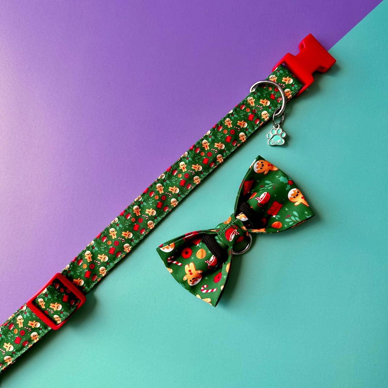 Corbatín para perros de Navidad Galletas