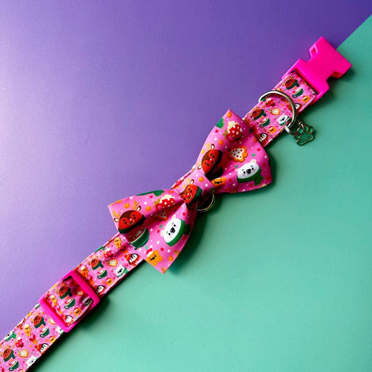 Corbatín para perros de Navidad Magia Polar rosa