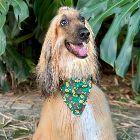 Pañoleta para perros de Navidad Galletas