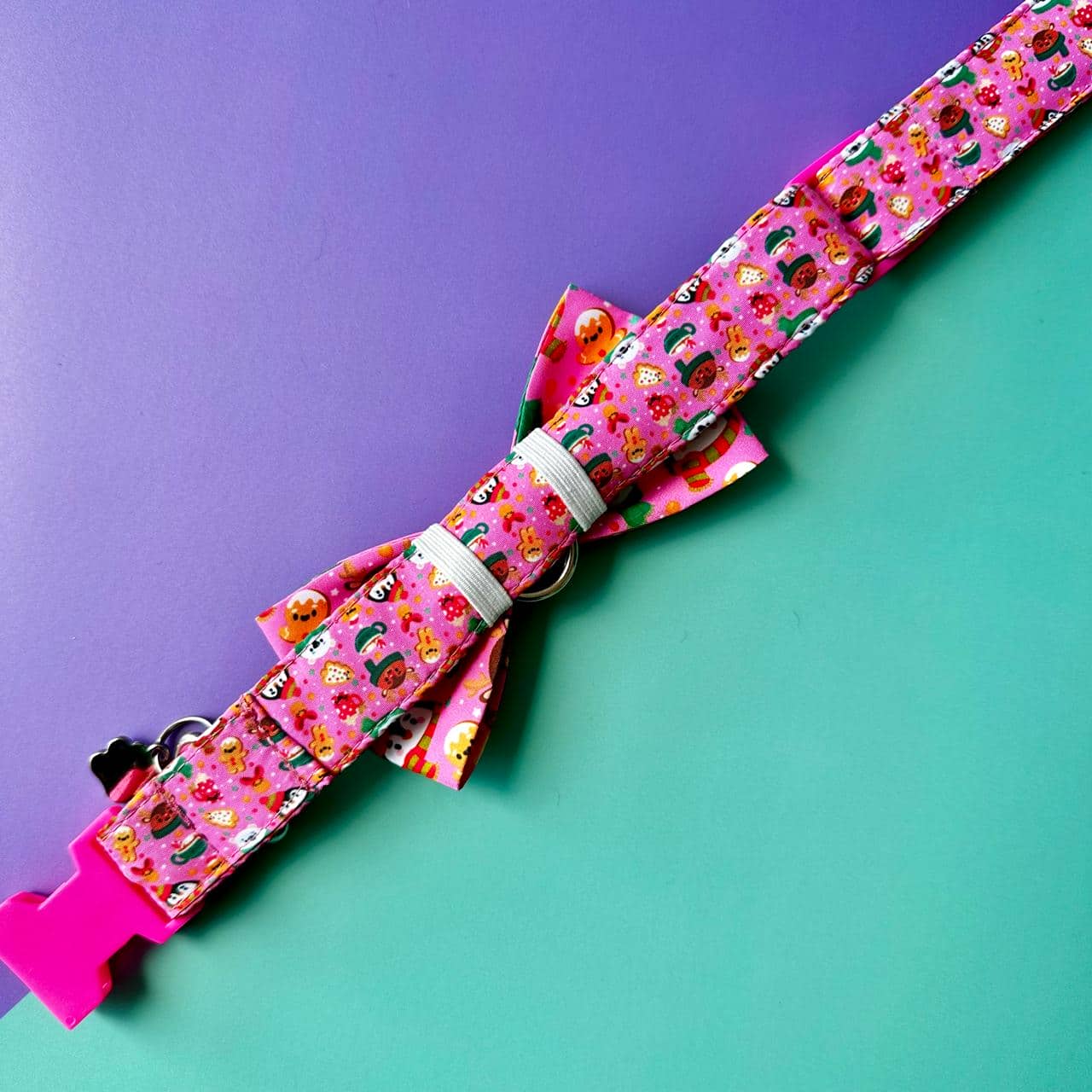 Corbatín para perros de Navidad Magia Polar rosa