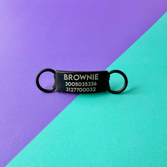 Placa de identificación para gatos en acero porta collar XXS/XS (REF: PET ID S)