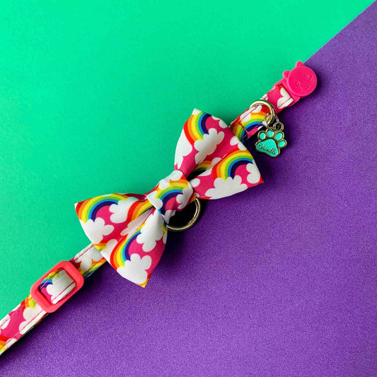 Corbatín para perros y gatos de Arcoíris