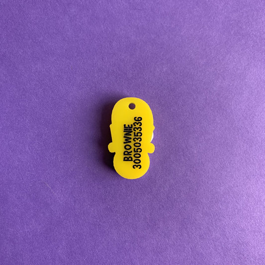 Placa de identificación Homero Simpson