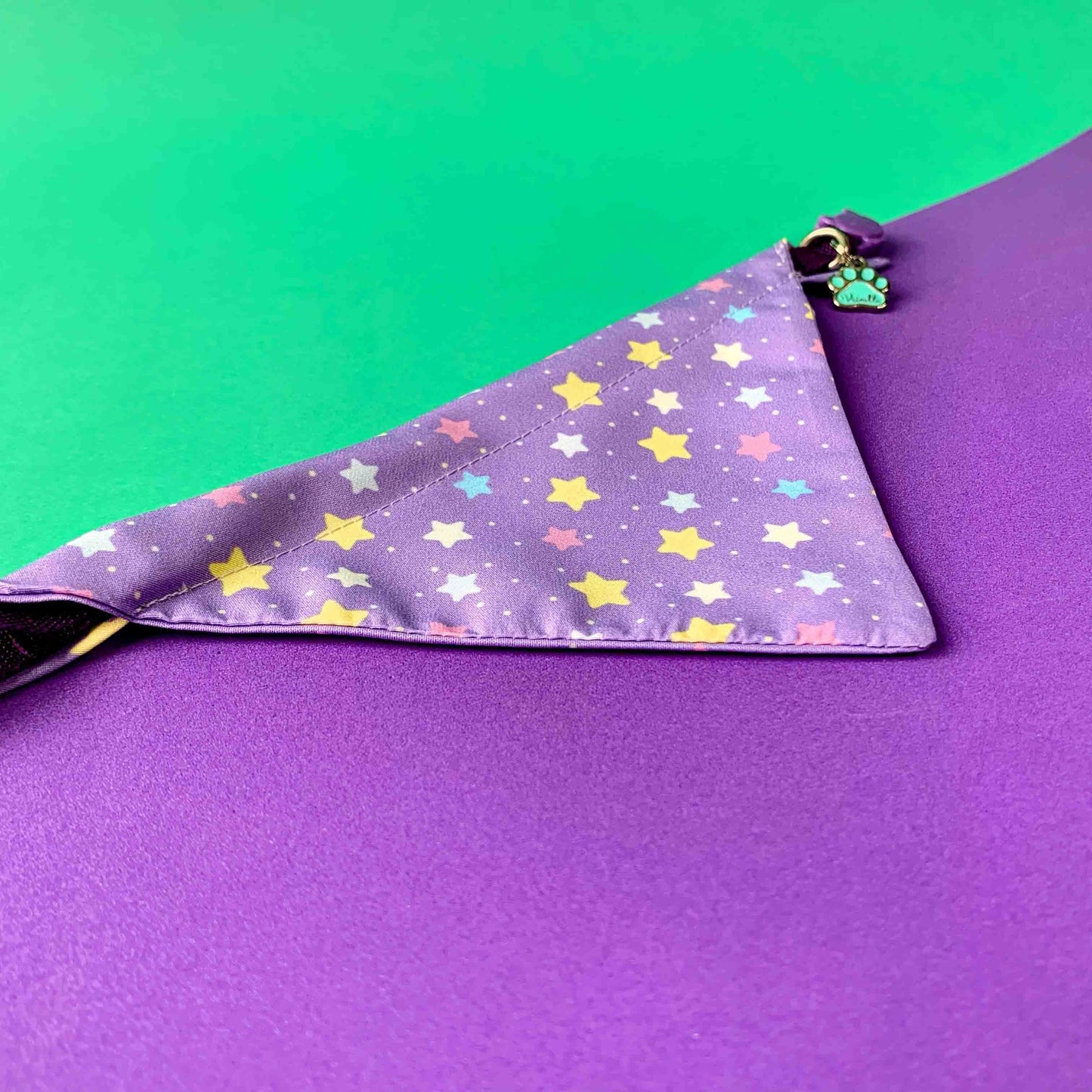 Pañoleta para gatos Estrellas Lila