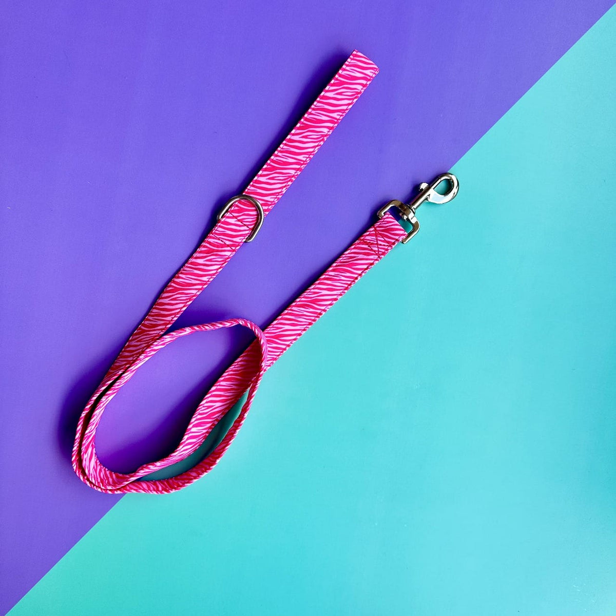 Pechera para perros con correa Cebra rosado