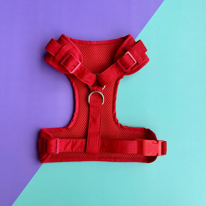 Pechera para perros sin correa roja