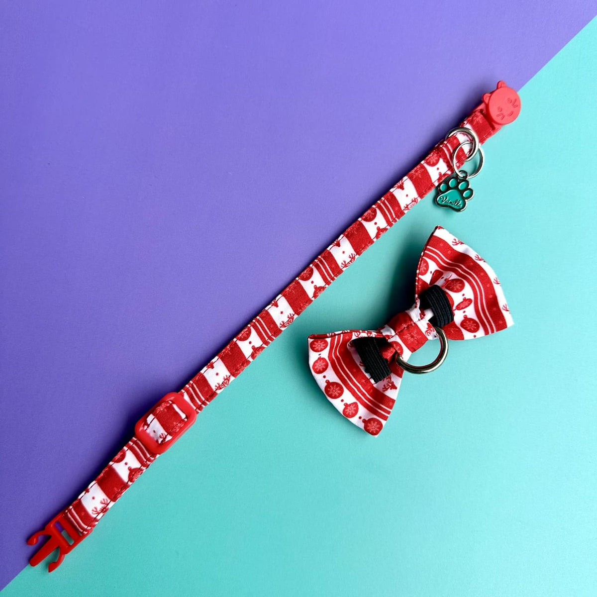 Corbatín para gatos de Navidad clásica