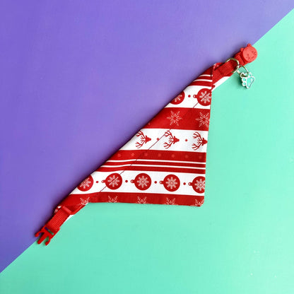 Pañoleta para gatos de Navidad clásica