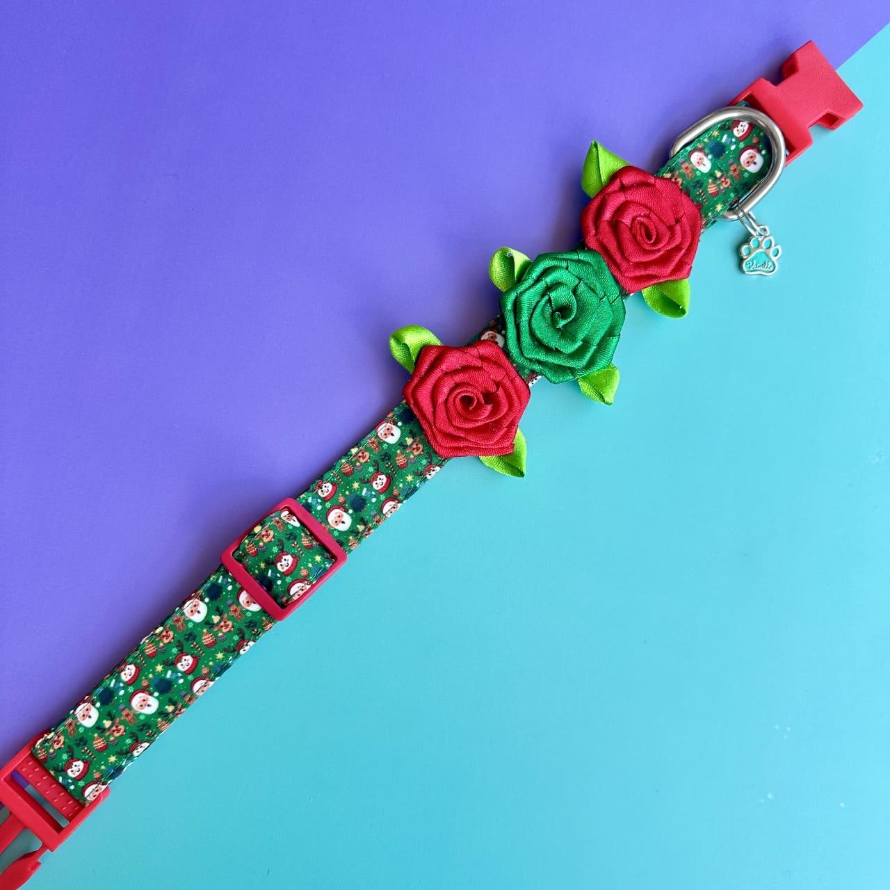 Collar para perros con rosas de Navidad magia navideña