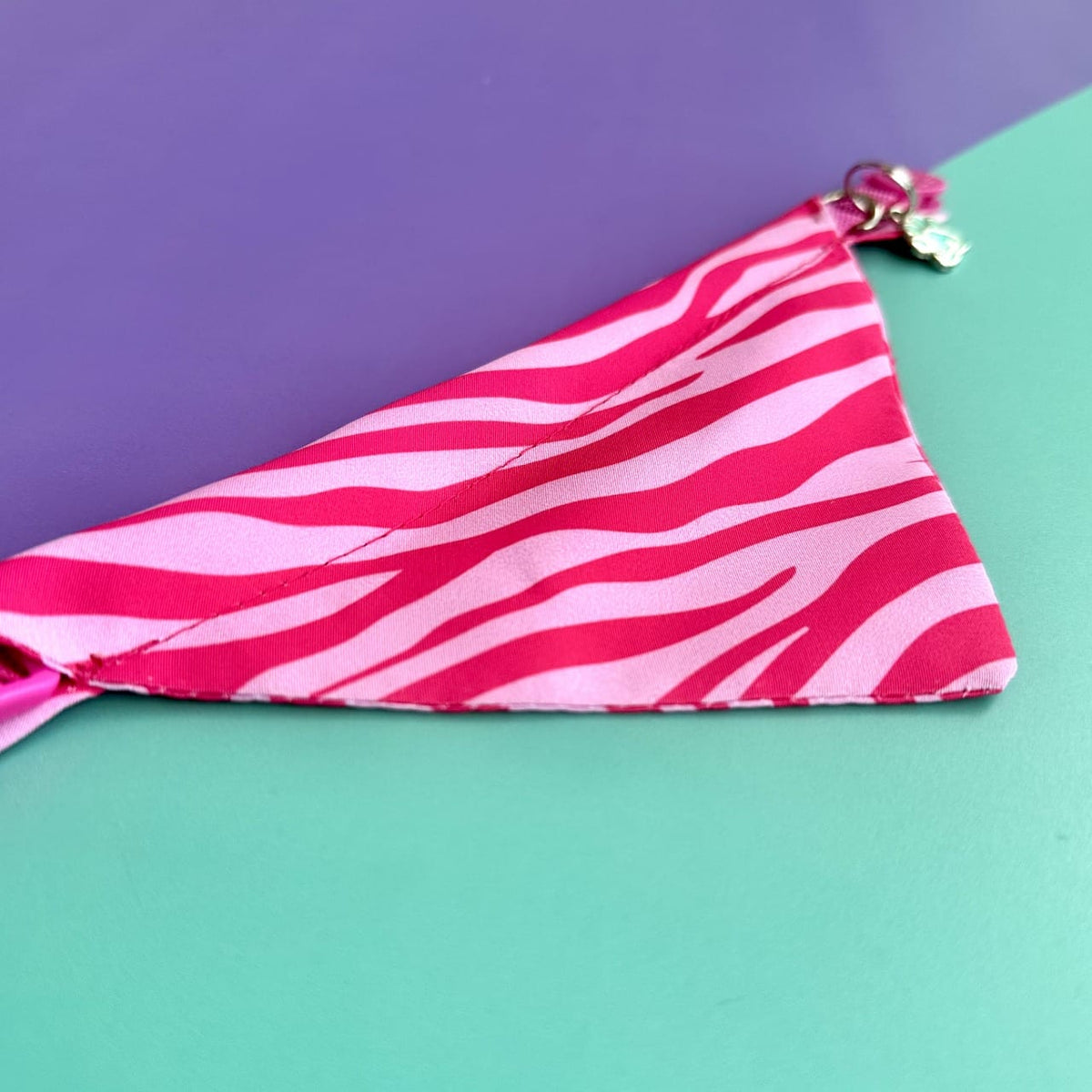 Pañoleta para gatos Cebra fucsia