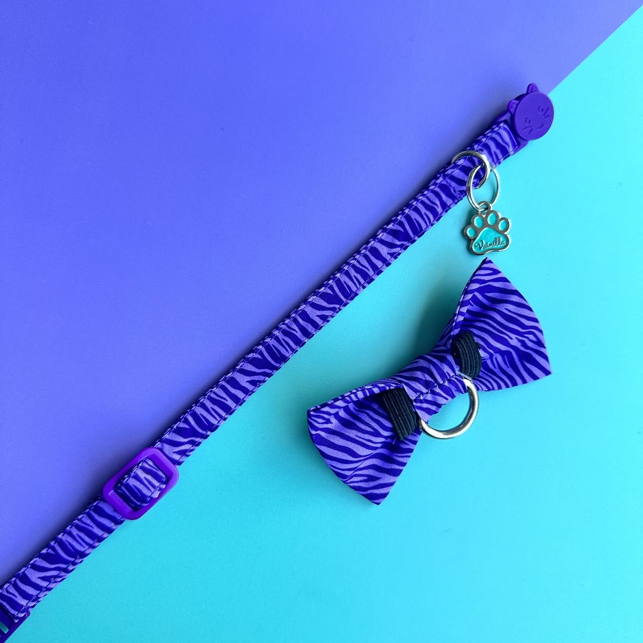 Corbatín para perros Cebra lila