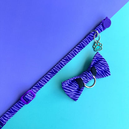 Corbatín para perros Cebra lila