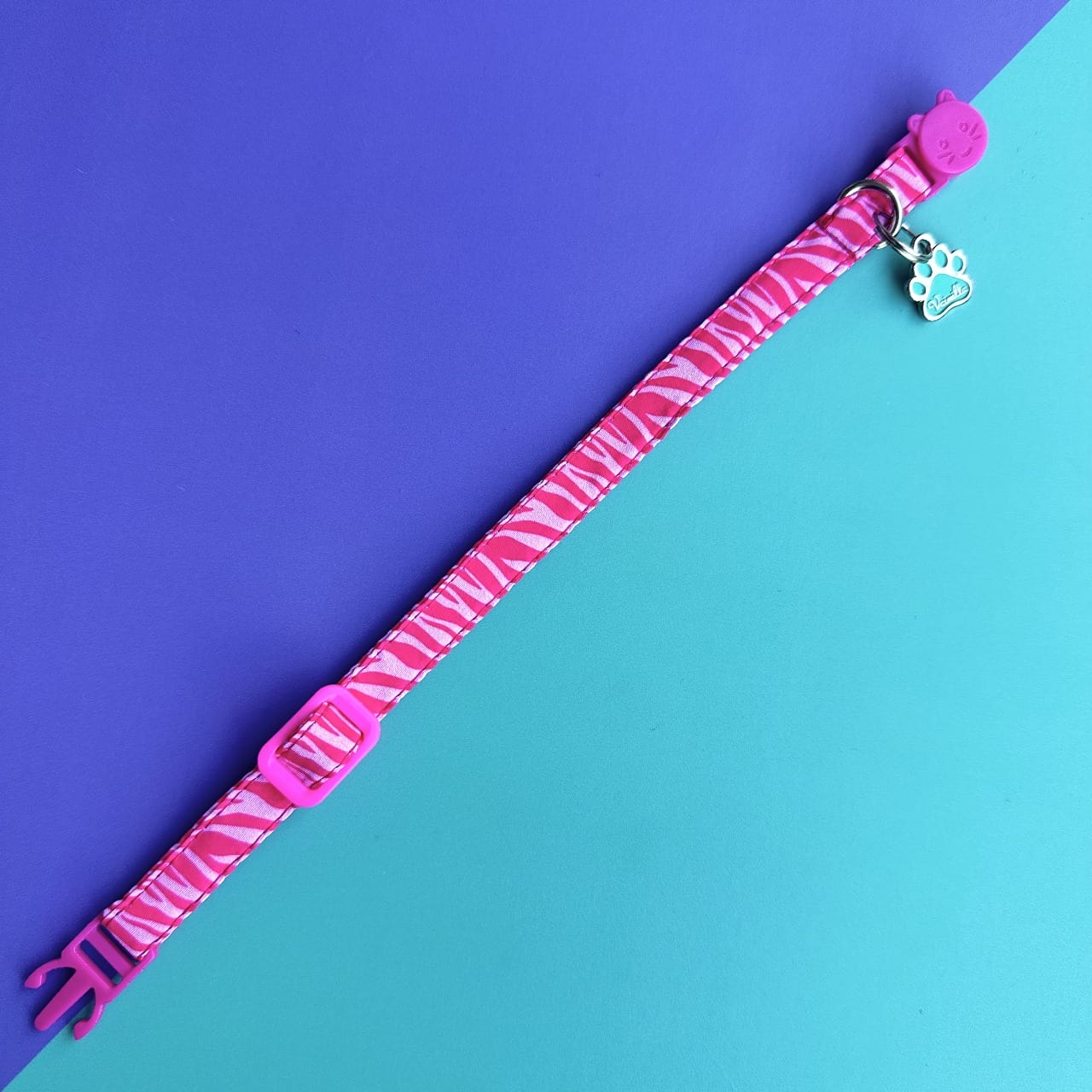 Collar para gatos Cebra fucsia