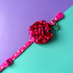 Collar para gatos con flor bicolor fucsia y morado - Estrellas