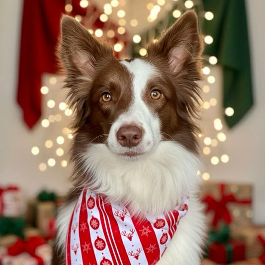 Pañoleta para perros de Navidad clásica