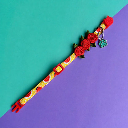 Collar para gatos con rosas Selección Colombia