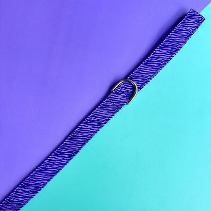 Pechera para perros con correa Cebra lila