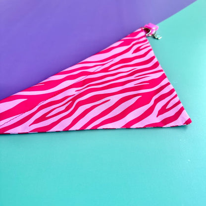 Pañoleta para perros Cebra rosado
