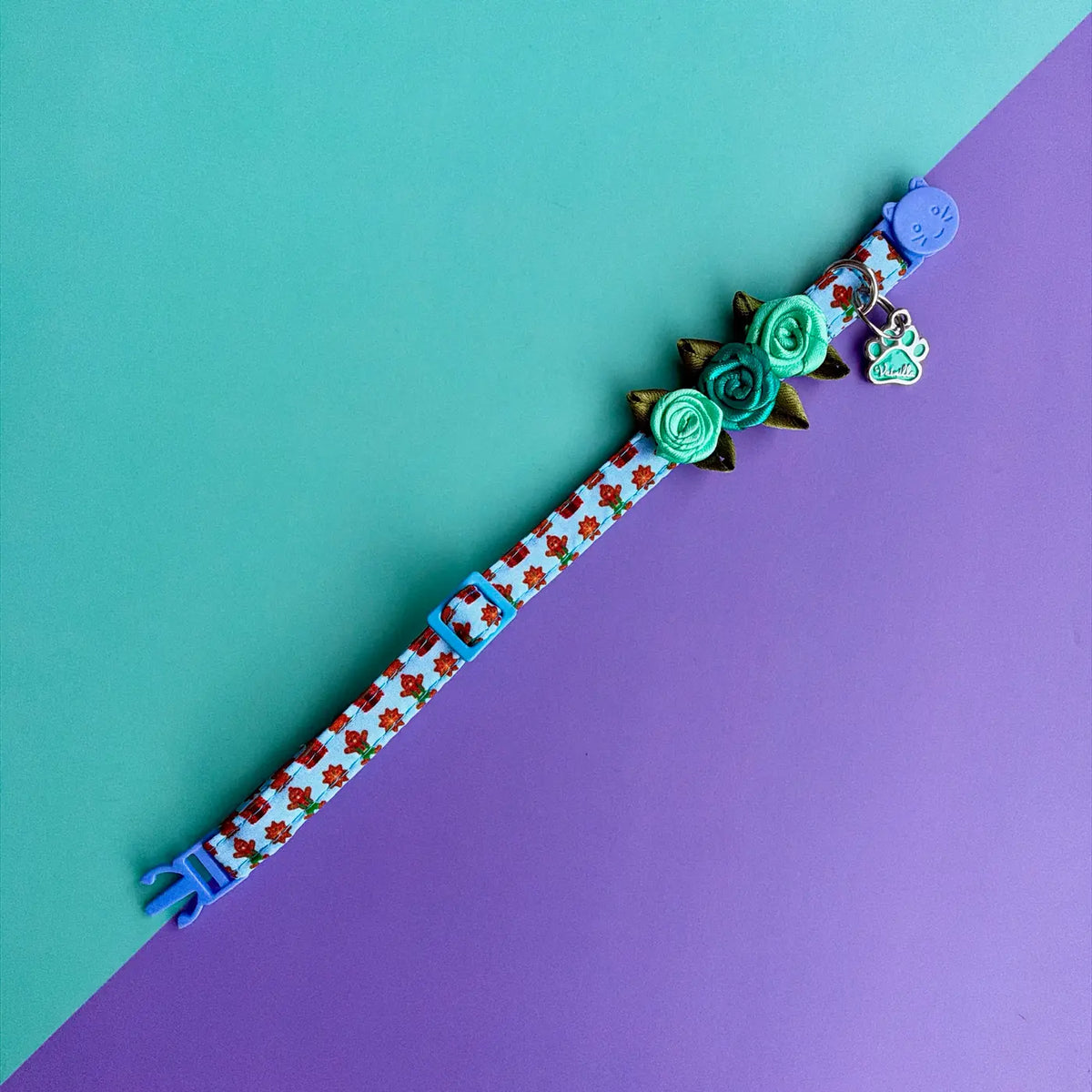 Collar para gatos con rosas Dulce Navidad