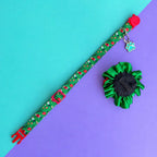 Reverso de la flor bicolor con elástico de sujeción