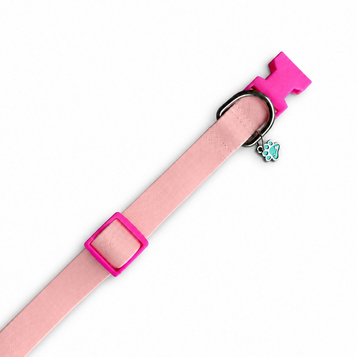 Collar para perros en goma impermeable rosado