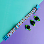 Reverso de las rosas desmontables del collar Dulce Navidad