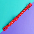 Collar para perros de Navidad Magia Polar Roja con herrajes en acero