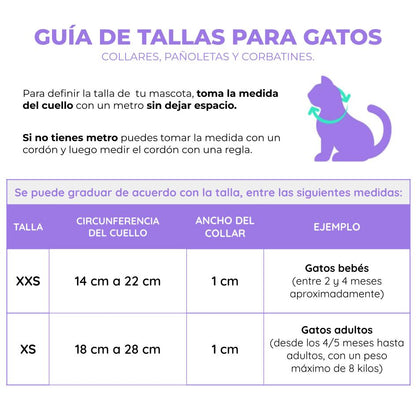 Corbatín para gatos Halloween fantasmas
