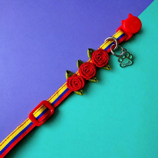 Collar para gatos con rosas Colombia