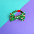 Corbatín para gatos de Navidad Cascanueces verde con collar ajustable