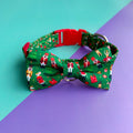 Corbatín para perro de Navidad Cascanueces con collar, vista frontal