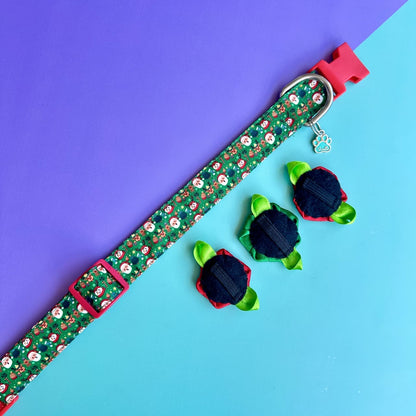 Collar para perros con rosas de Navidad magia navideña