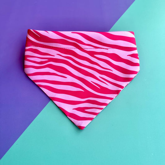 Pañoleta para perros Cebra rosado