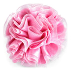 Flor tul rosada para collar de gato