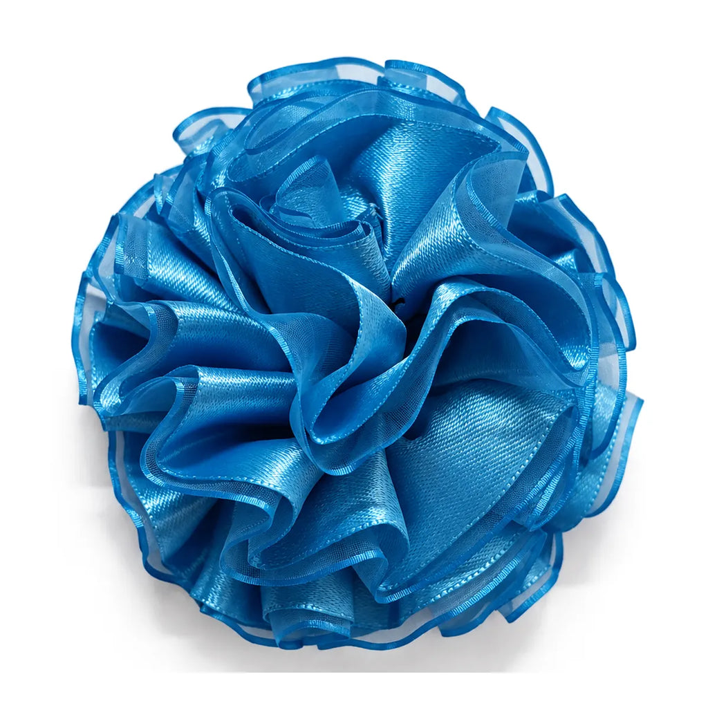 Flor tul turquesa para collar de perro y gato
