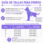 Pechera para perros antitirones animal print lila con correa
