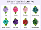 Colores de rosas para collares tallas S, M, L y XL