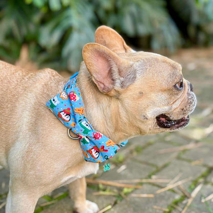 Corbatín para perros de Navidad Magia Polar azul